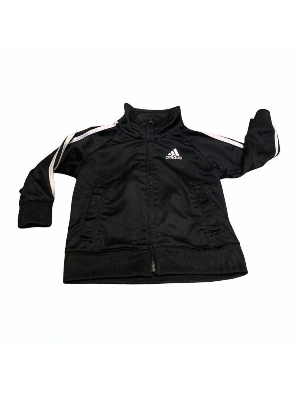 ADIDAS Black & White Zip up Jacket 12 months - Picture 2 of 5